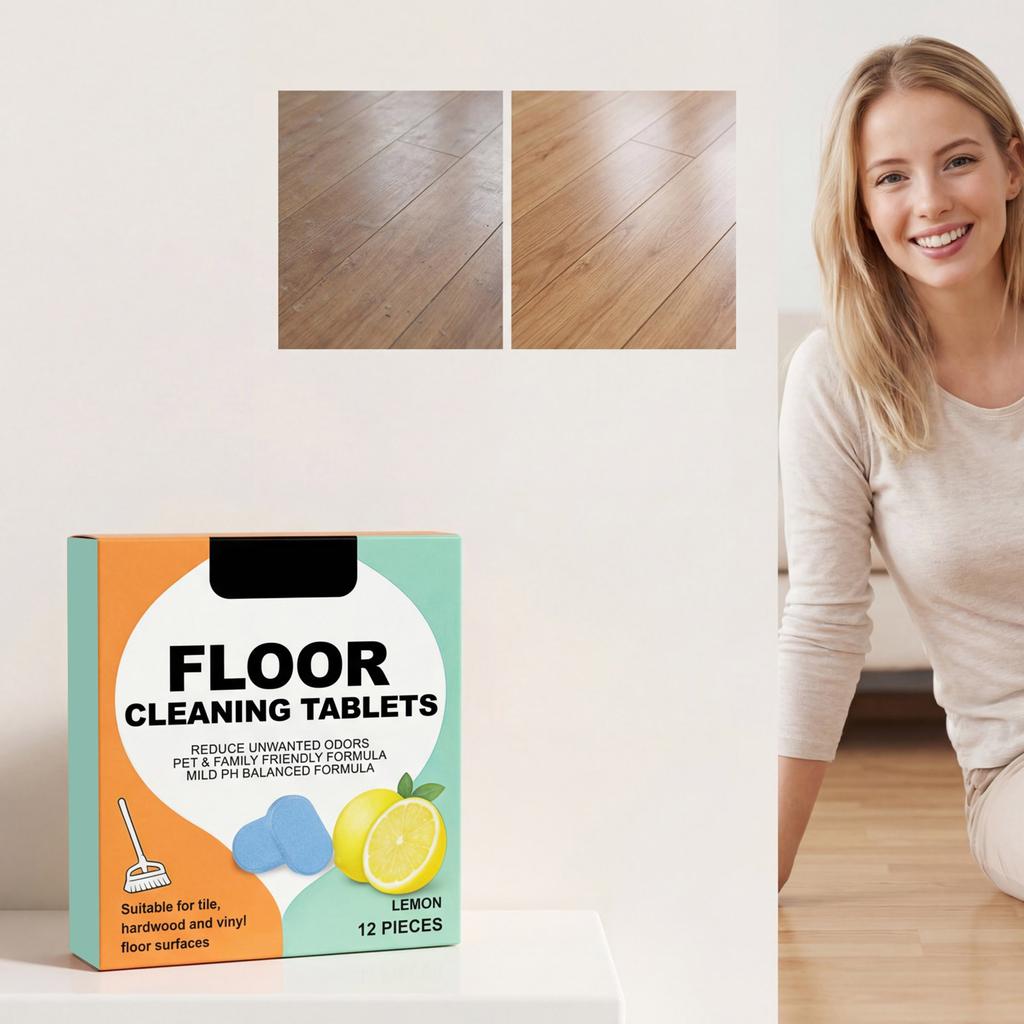 Powerful Floor Cleaning Tablets for Hardwood Laminate, Dissolving Deep Clean Tablets