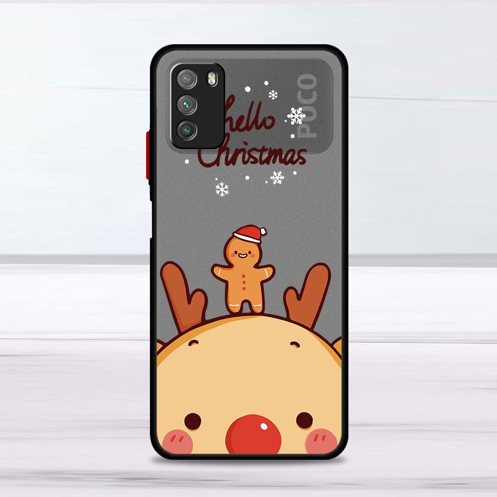Snow Merry Christmas Case For Xiaomi Mi Poco X3 NFC M3 11 10 12 9T 11T 10T Pro Note 10 Lite Matte Hard Phone Covers