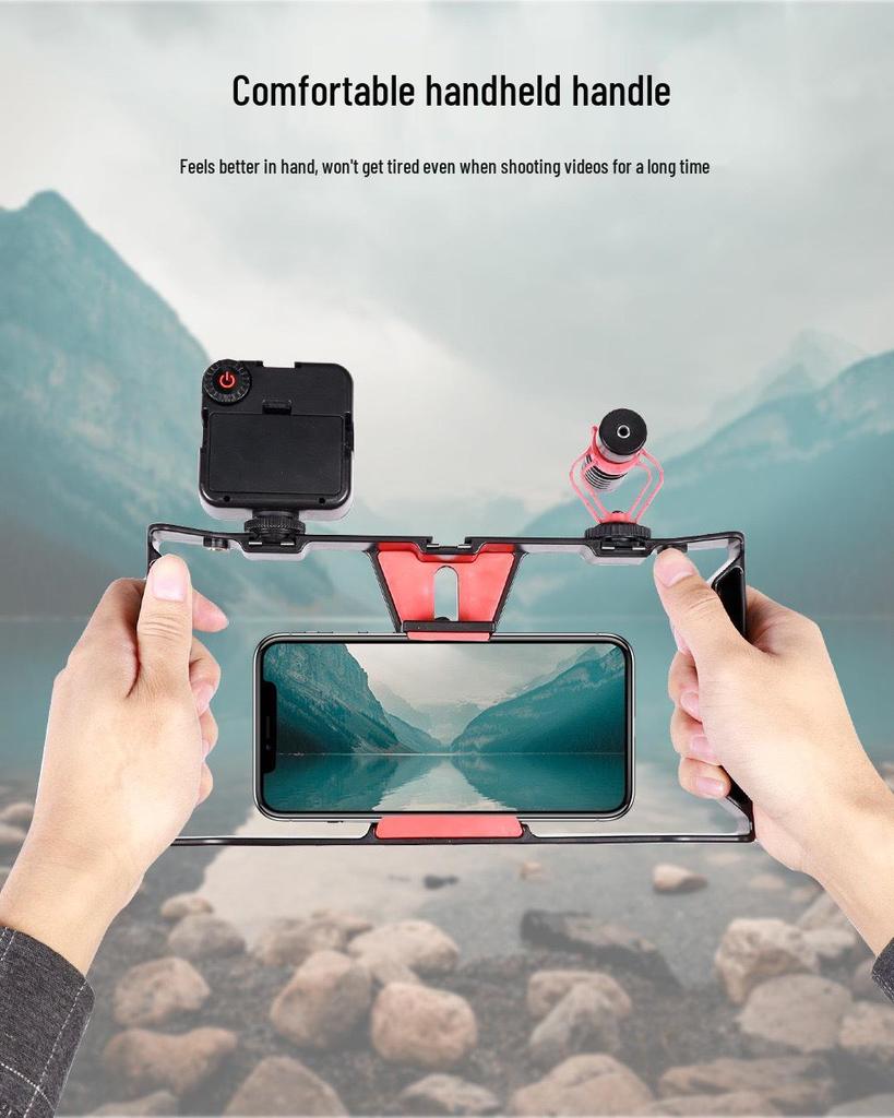 Rabbit Cage Mobile Phone Stabilizer: Handheld Frame for Shake-Free Video Recording