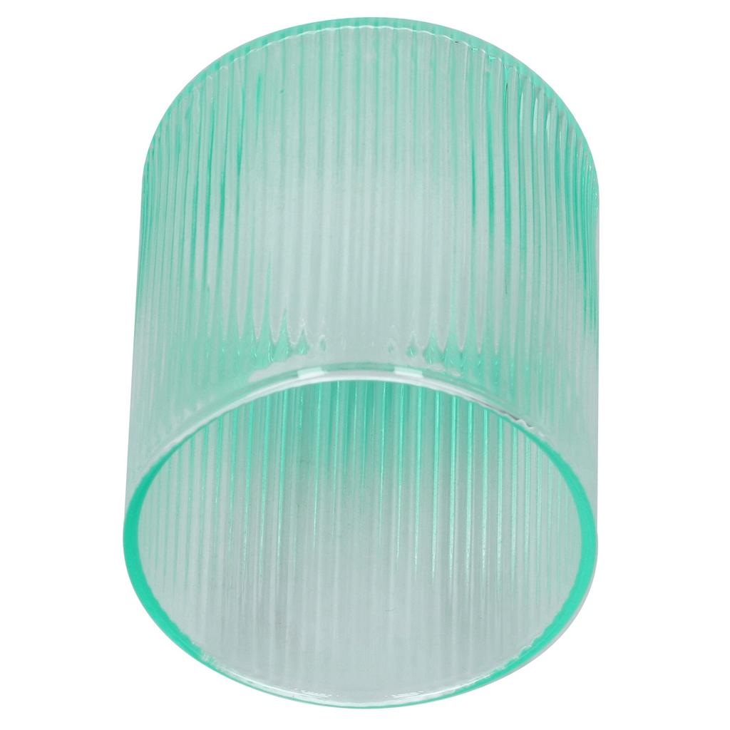 Borosilicate Glass Cup Gradient Vertical Stripes Mug for Water Milk Latte Cappuccino TeaGreen