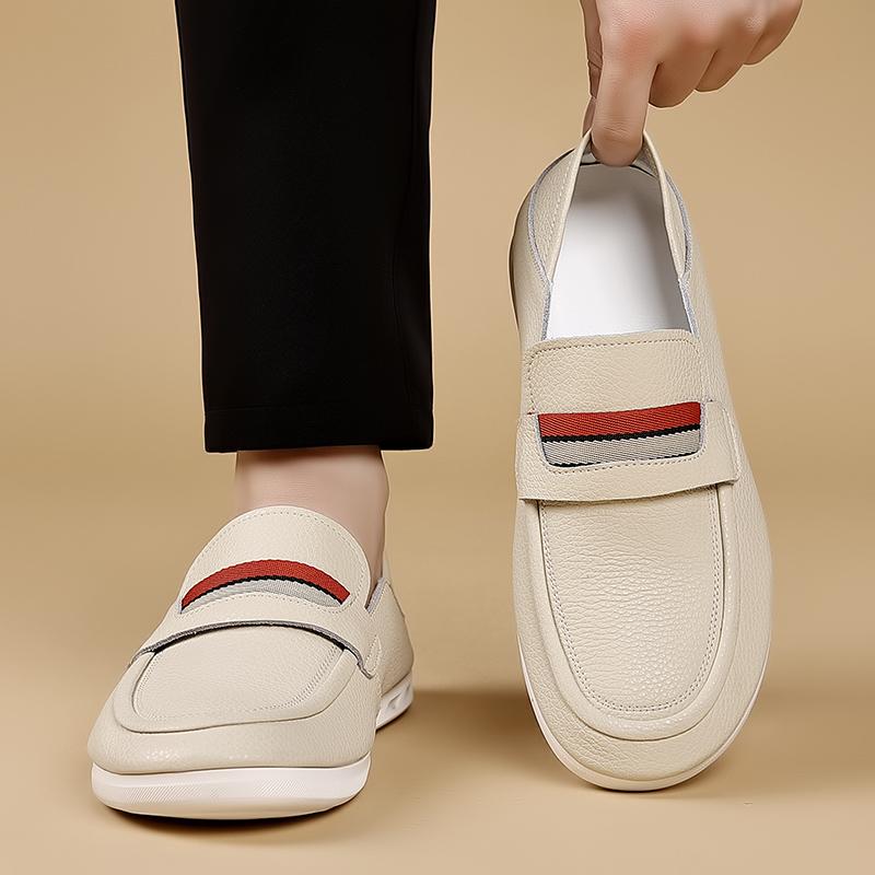 Men Handmade Leather Loafer Casual Men's Driving Flats All-match Slip-on Flats Luxury Comfy Walking Footwear Luxury Moccasins