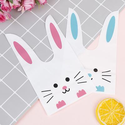 50 Lovely Easter Candy Gifts Long Rabbit Ear Gift Bag Plastic Party Gifts