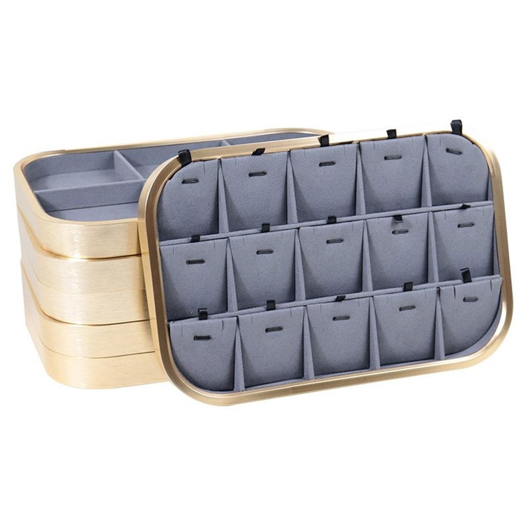 Elegant Jewelry Tray Organizers for Drawer Stackable Storage Case Home Accessory for Stylish Personalize Adornments