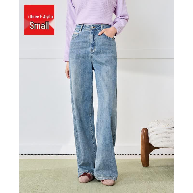 IEF Petite 2026 Spring Denim Wide-Leg Pants L