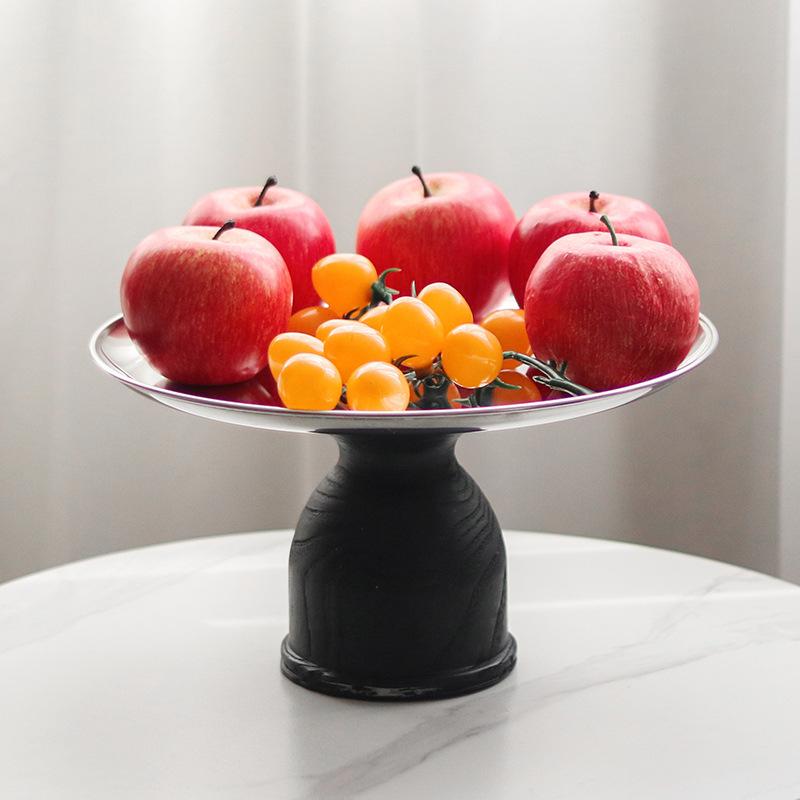 Modern Storage Tray Living Room Desktop Trays Simple Restaurant Round Fruit Plate Creative Home Decoration Organize Plates