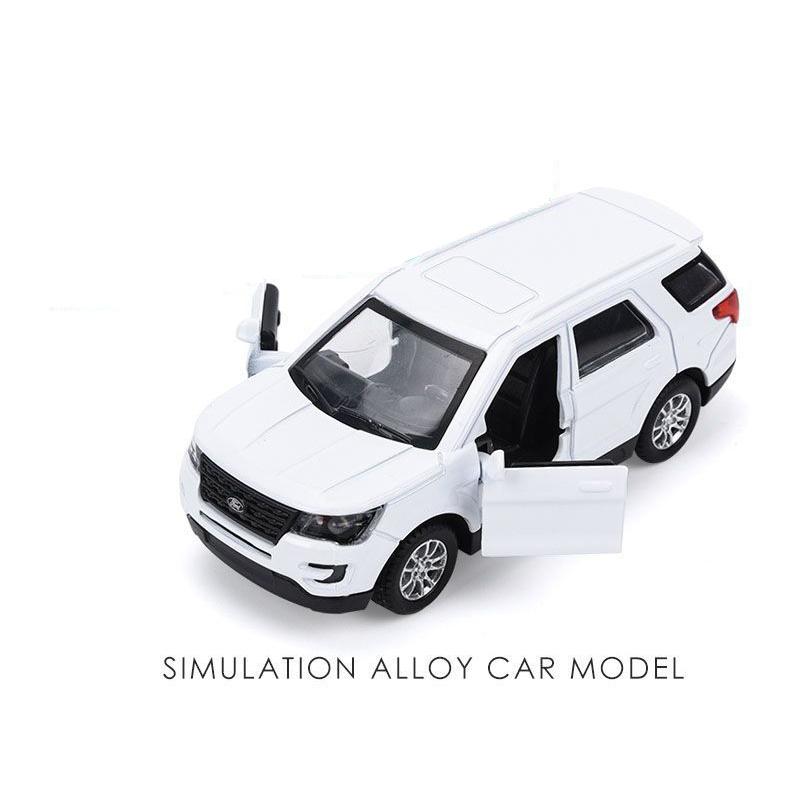 NJI23 New 1:36 Ford Explorer Alloy Car Model Sound and light Diecasts & Toy Vehicles Toy Cars Kid Toys For Children Collection Gifts