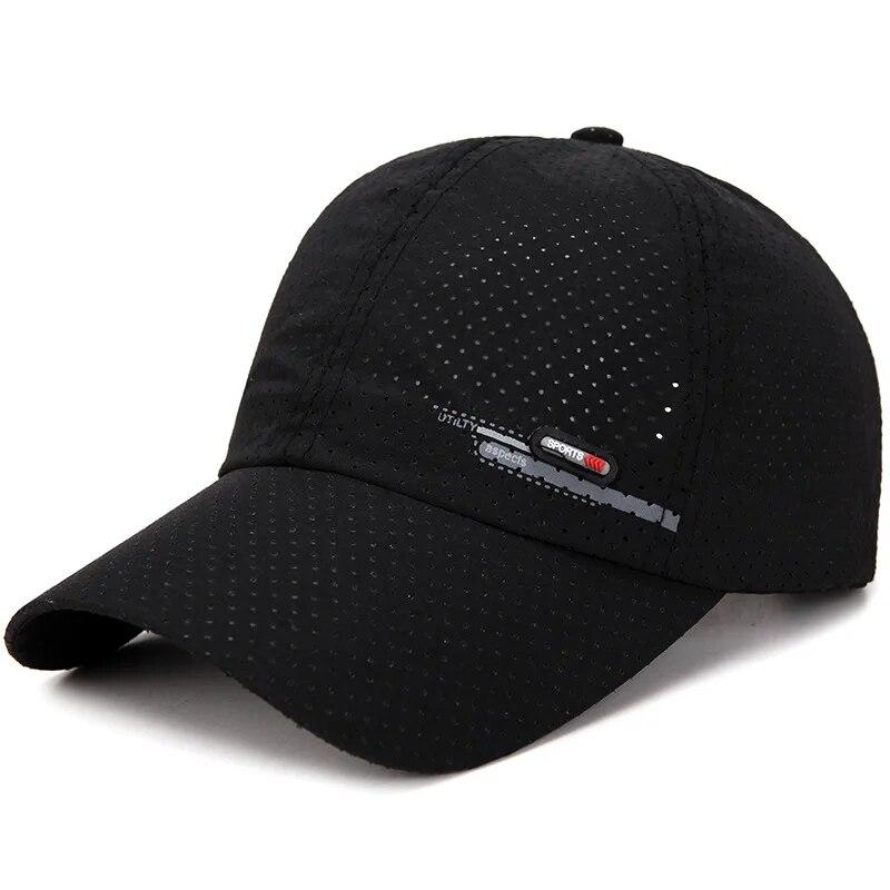 Summer New Breathable Hole Punch Quick Dry Hat Men's Outdoor Fishing Shade Sunscreen Baseball Cap Cycling Travel Sports Cap