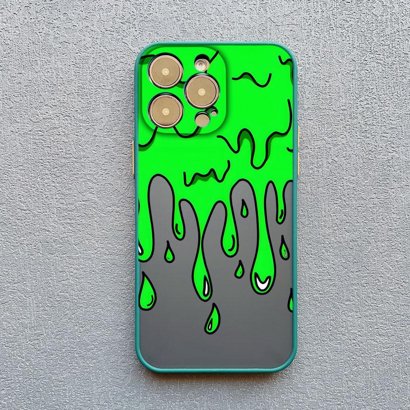 Funny Melted Ice Cream Pattern Phone Case for IPhone 16 15 Plus Pro Max 11 12 14 13 Pro Max Mini XR XS X SE2 Cute Cartoon Covers