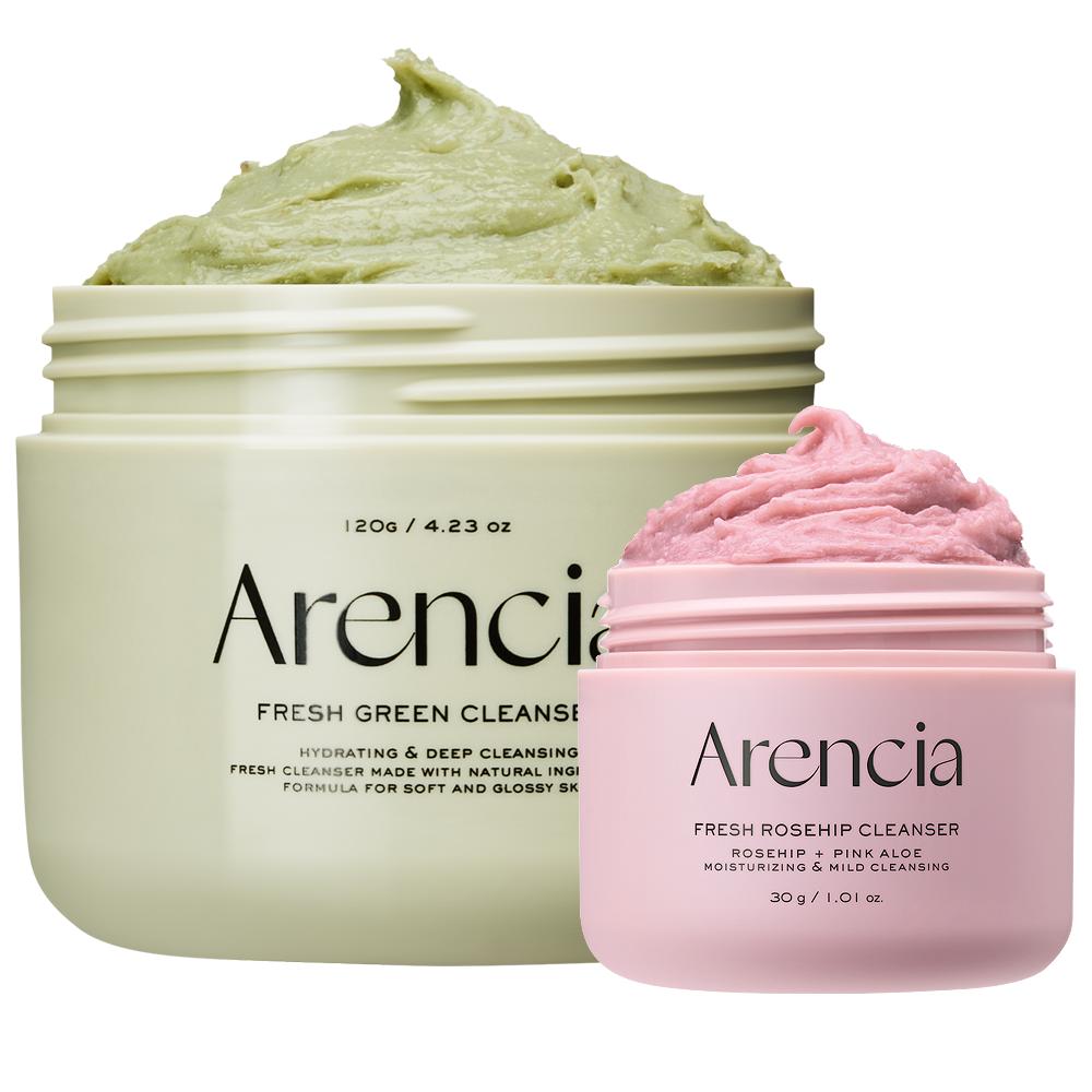 

arencia Очищающее мыло для лица Fresh Rice 120 г Специальное 3 цвета (Зеленый/Шиповник/Синий) Green Rice Cake Soap Project (+ 30g Rosehip)