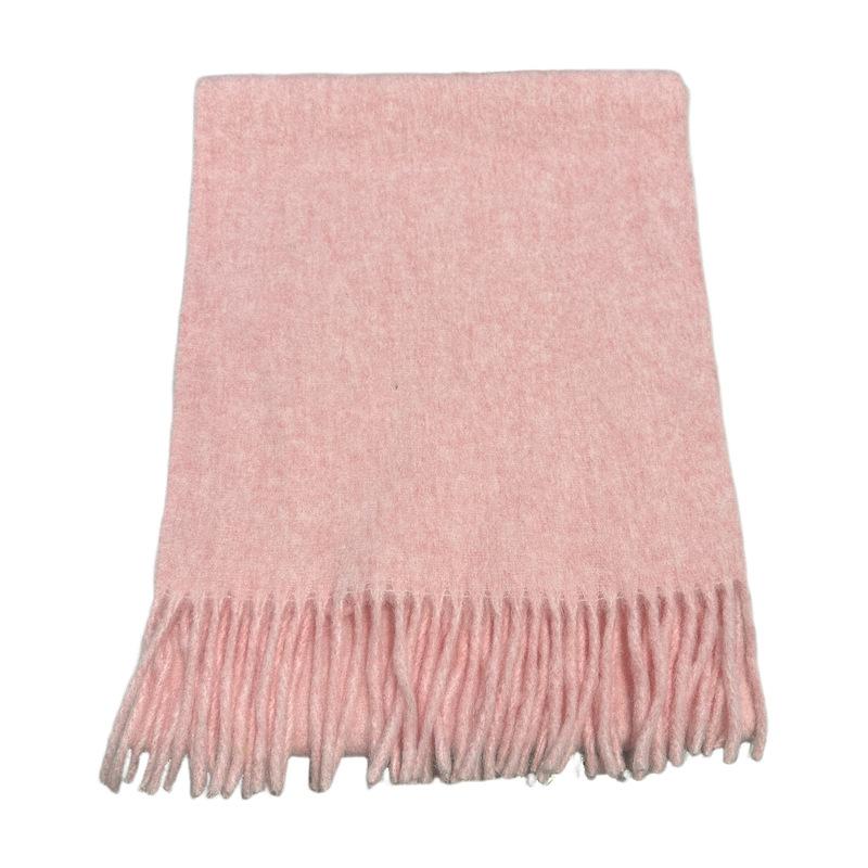 Simple Classic Design Solid Wool Blend Scarf Women Men Winter Fall Korean Version Comfortable Soft Warm Woolen Scarf Male Female