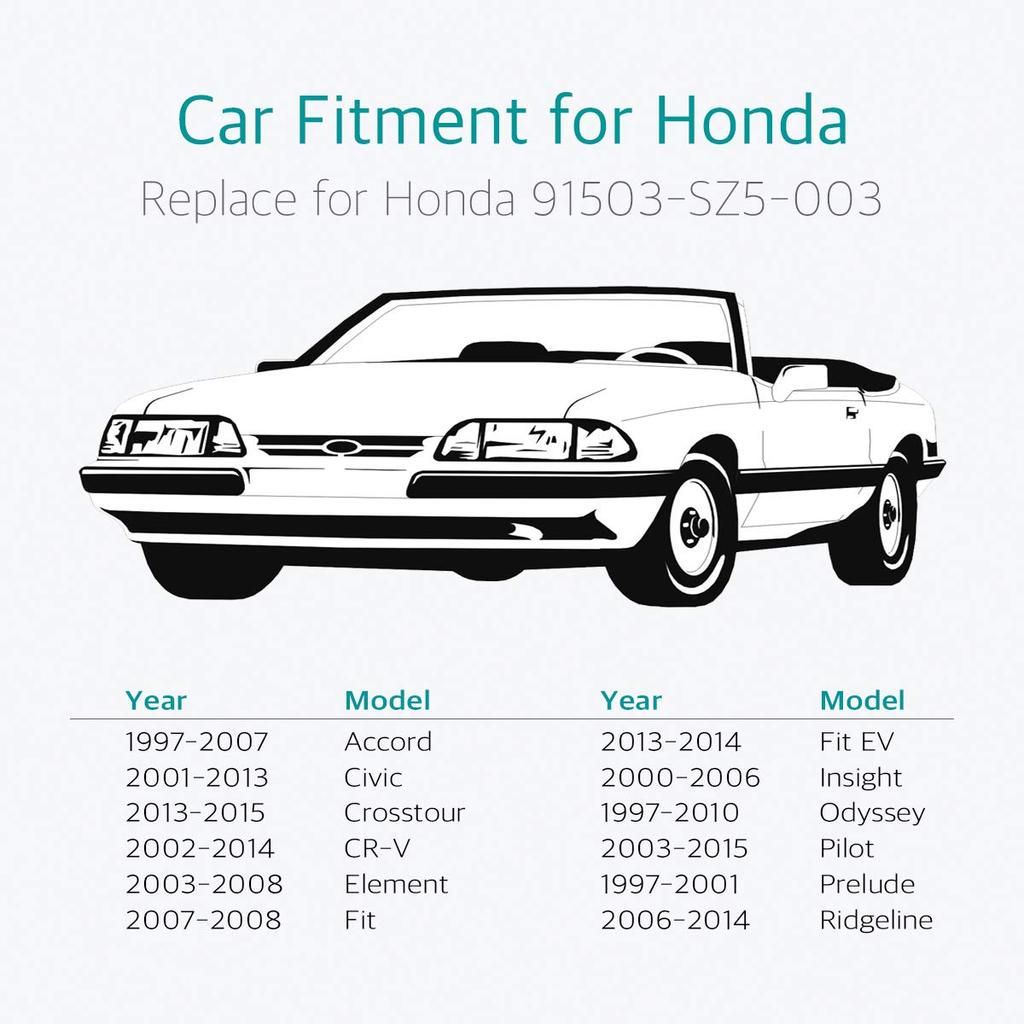 Lantee Car Clips For Honda - 50 Pieces 10Mm Hole Plastic Push Rivet Clips For 91503-SZ5-003