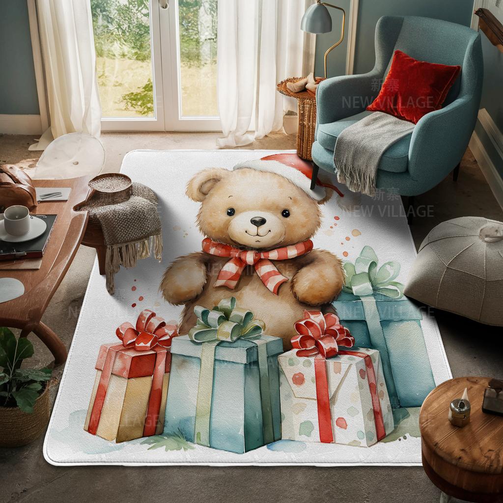 Koberec ke vchodu do domu Rohožka ke dveřím do domu Obývací pokoj Vana Koupelna Protiskluzové koberce s absorpcí vody vana Veselé Vánoce zima