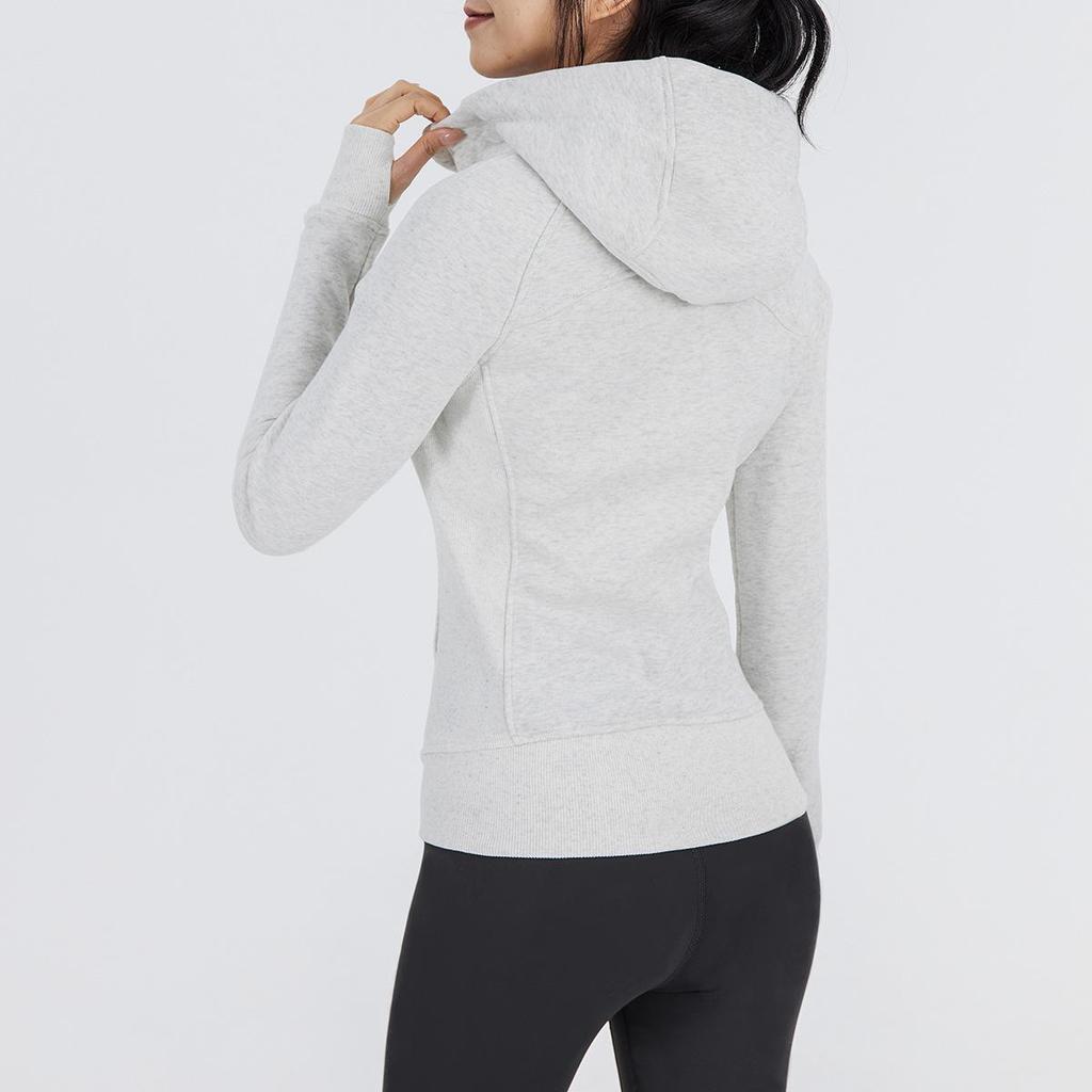 Luqilulu Women's Winter Plus Velvet Warm Hooded Slim Fit Outdoor Sports Jacket