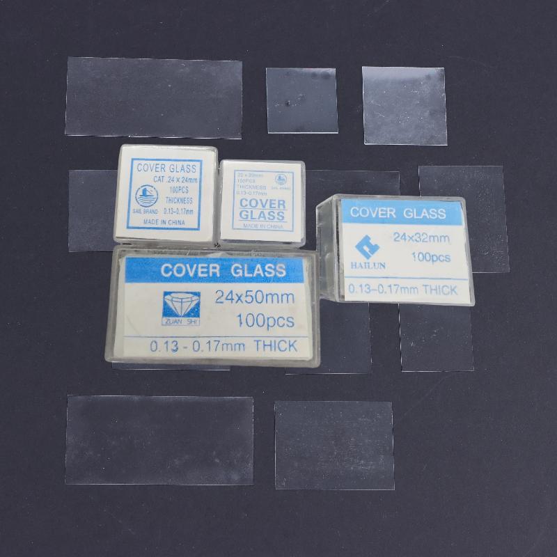 100Pcs Microscope Diy Accessories Transparent Slides Coverslips Coverslides Cover Glass 18X18 20X20 22X22 24X24 24X32 24X50Mm