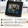 Wireless temperature and humidity meter weather clock home thermometer weather station LCD  wall mounted large color screen