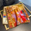 1116 Summer a Variety of Hot-selling Classic Versatile Polka Dot Floral Printing Silk Scarf Thin Sunscreen Silk Cotton Square Scarf