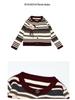 Girls' Korean Striped Cardigan & Baby Jeans Autumn Set 2025