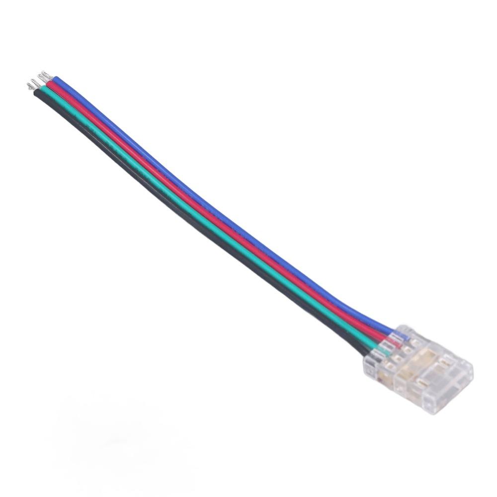 10pcs 10mm LED Strip Connectors Transparent Wire to Strip Connectors  Office Decoration