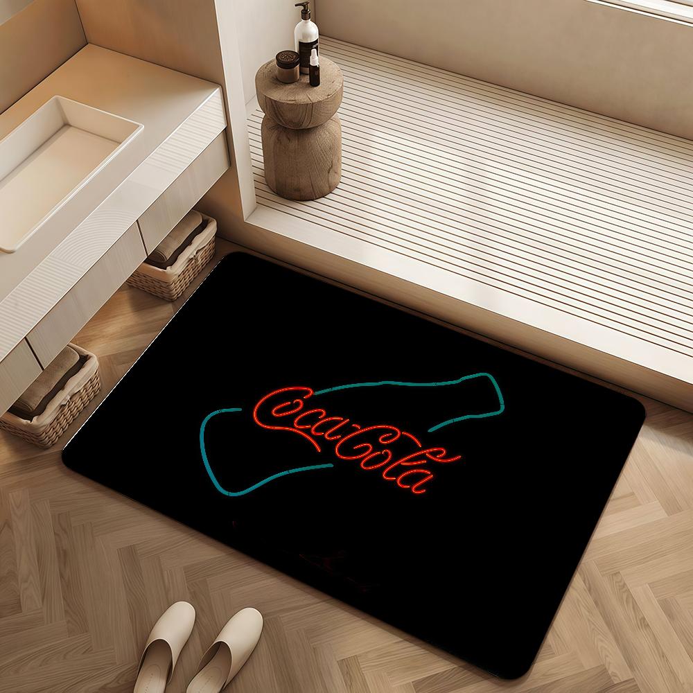 Soda Door Mat Bedside C-Coca Entrance Bath Floor Decoration Corridor Cola Door Mat Carpet Living Drink Room Balcony
