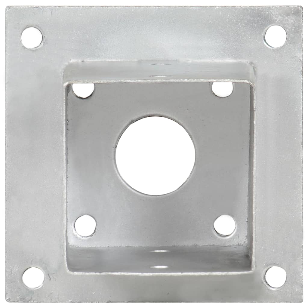 Post Anchor Set (4 Pcs) Galvanized Metal 91 Mm