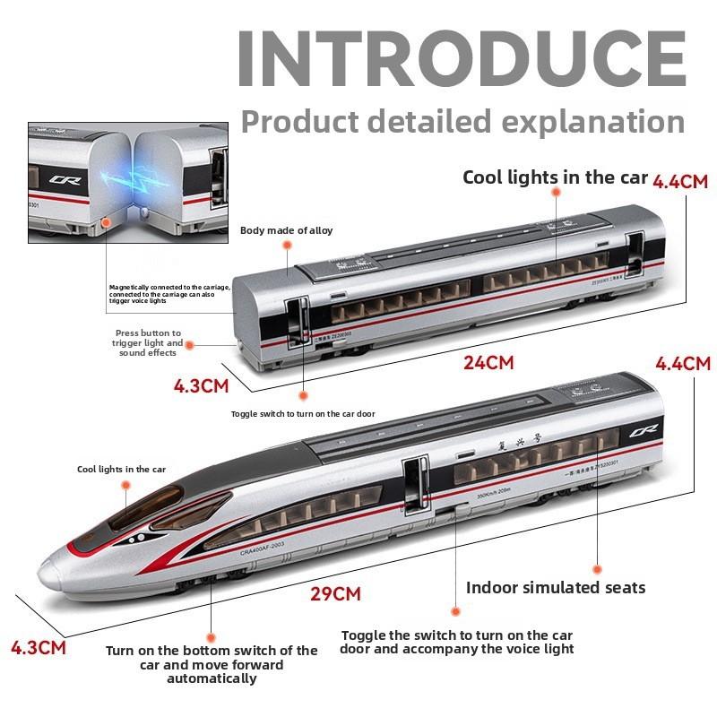 Legierung Hochgeschwindigkeits-Eisenbahnmodellzug mit Licht und Ton für Kinder