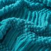 Teal Knitted Decorative Throw Blankets for Couch Bedroom and Officeroom Textured Soft and Warm Gift Big Knit Blanket with Tassel