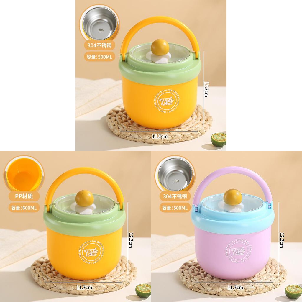 Included Stainless Steel Breakfast Cup With Lid And Spoon For Office And Campus Use