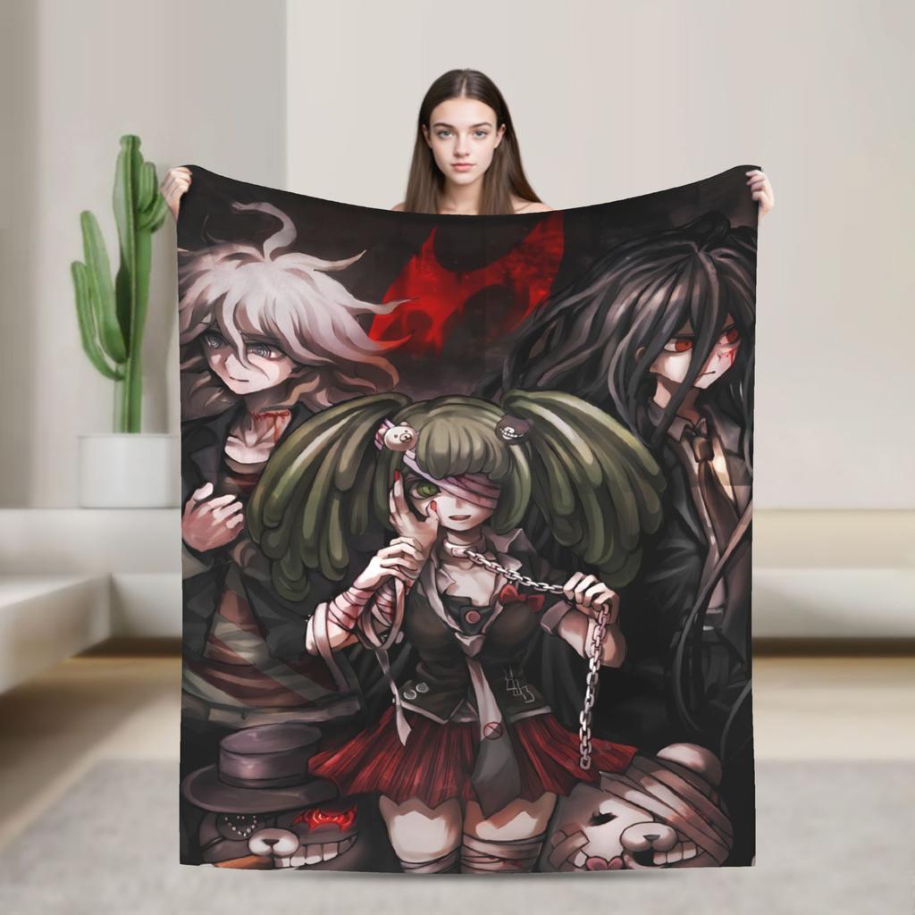 Nagito Komaeda The Ultimate Blanket Warm Soft Funny Plush Bedding Throws For Couch Chair Camping Flannel Bedspread Bed Cover