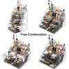 Readaeer Large Capacity Clear Makeup Storage Box 4-Tier Cosmetic Organizer Case