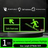 Fluorescent Fire Exit Sign - Self-Adhesive, No Wiring