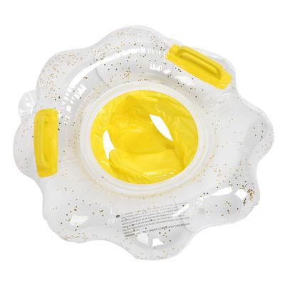 Aufblasbarer Babyschwimmring mit Sicherheitssitz, Blumenform, Taillenschwimmer mit Griffen