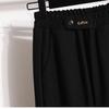 DIMANAF 2023 Plus Size Long Pants Women Elastic Loose High Waist Vintage Solid Cotton Loose Casual Female Basic Trousers Harem Pants Wide Leg Pants
