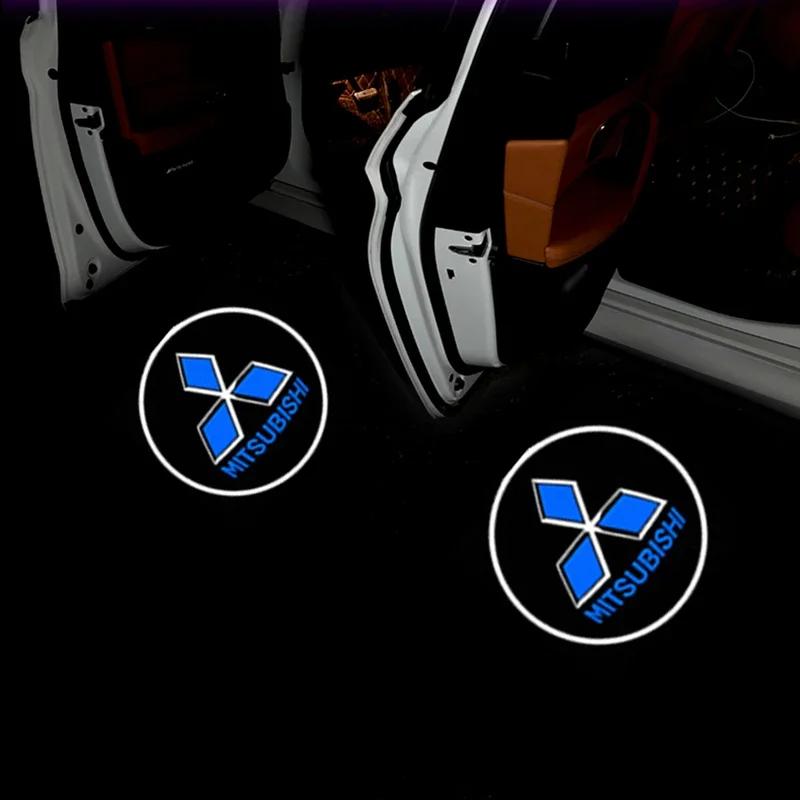 zjdf10 2PCS Car Shadow Door Light Laser Projector Led Welcome Lamp for Mitsubishi ASX Ralliart Outlander Lancer Pajero Eclipse Galant