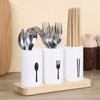 White Chopsticks Storage Rack High-grade Flatware Organizer Chopstick Storage Holder  for Kitchen