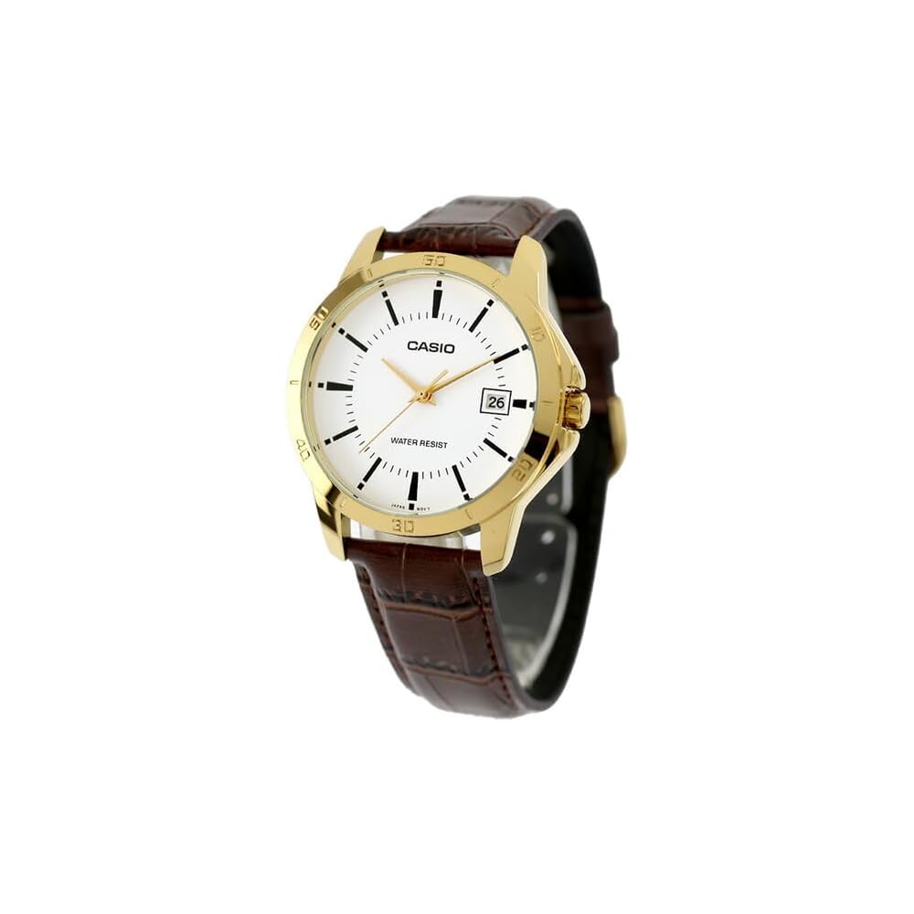 Casio Cheap Casio Standard Quartz Men s Watch MTP-V004GL-7A Leather Band Water Resistant