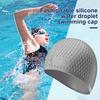 Adults Silicone Swimming Cap, Water Resistant Lightweight Swim Hat, Non-slip Elastic Men Women Bathing Cap for Swimming Pool, Beach