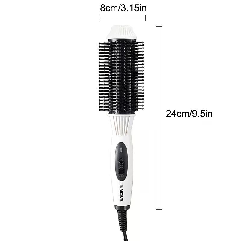 Multifunctional Heating Curling Iron Ceramic Heated Round Brush Electric Hair Straightener Brushes Professional Styling Tool