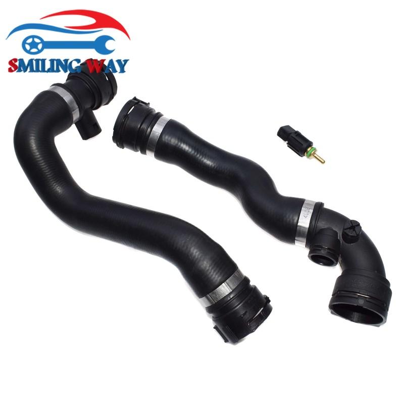 Oberer & Unterer Kühlerschlauch zum Thermostatgehäuse & Temperatursensor Für BMW E46 320i 323i 325i 328i 330i 325xi 330xi
