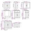 8 Piece Kitchen Cabinet Set Lucca Concrete Grey Wood Based Material