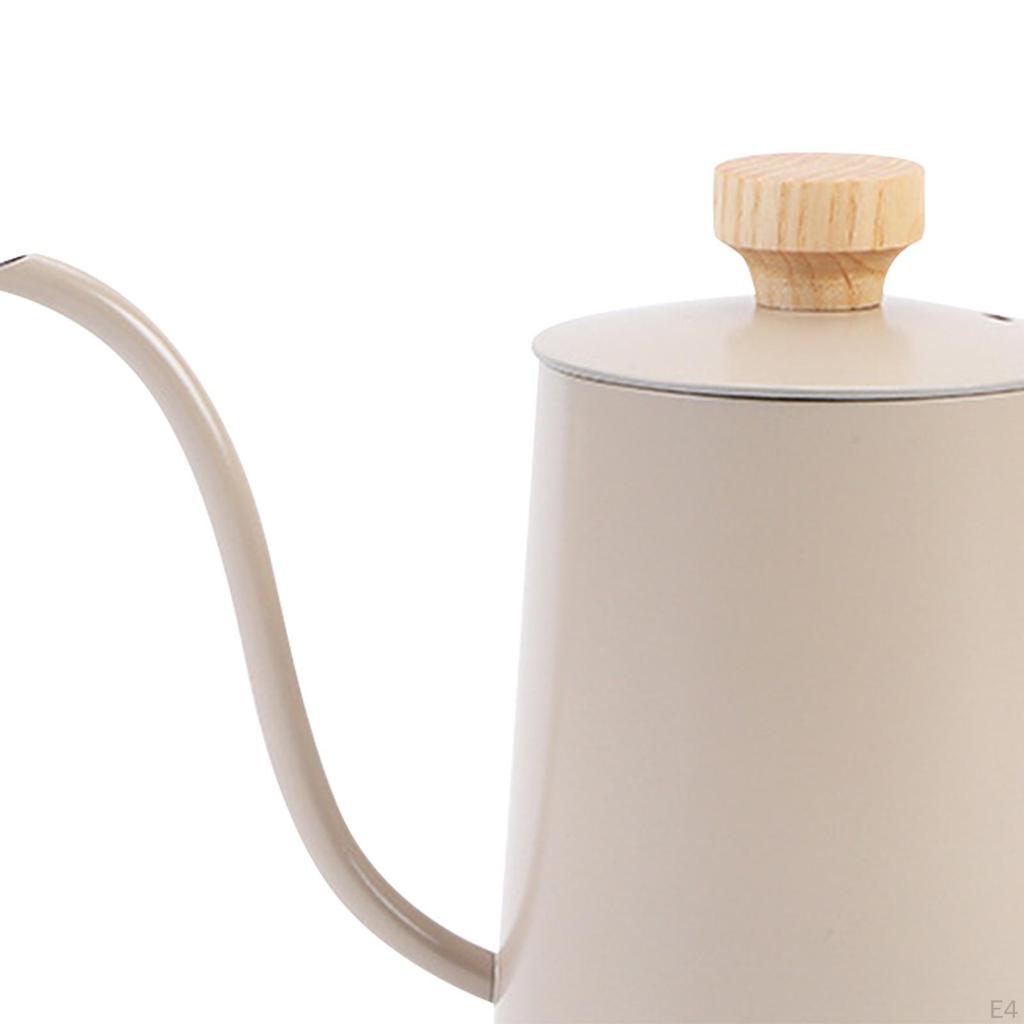 Coffee Tea Pot Gooseneck Kettle, with Lid, 350ml Pour over Drip Kettle
