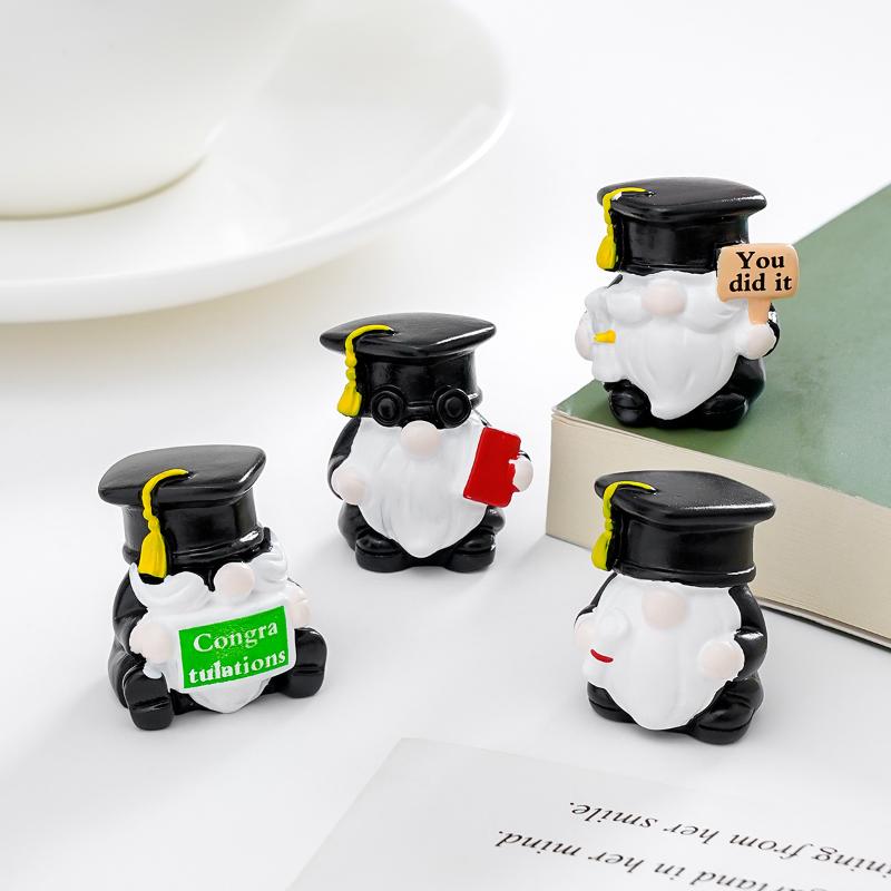5Pcs Multicolor Mini Gnome Figurines Resin Micro Landscape Garden Elf Painted Home Decoration Desktop Easter Decora