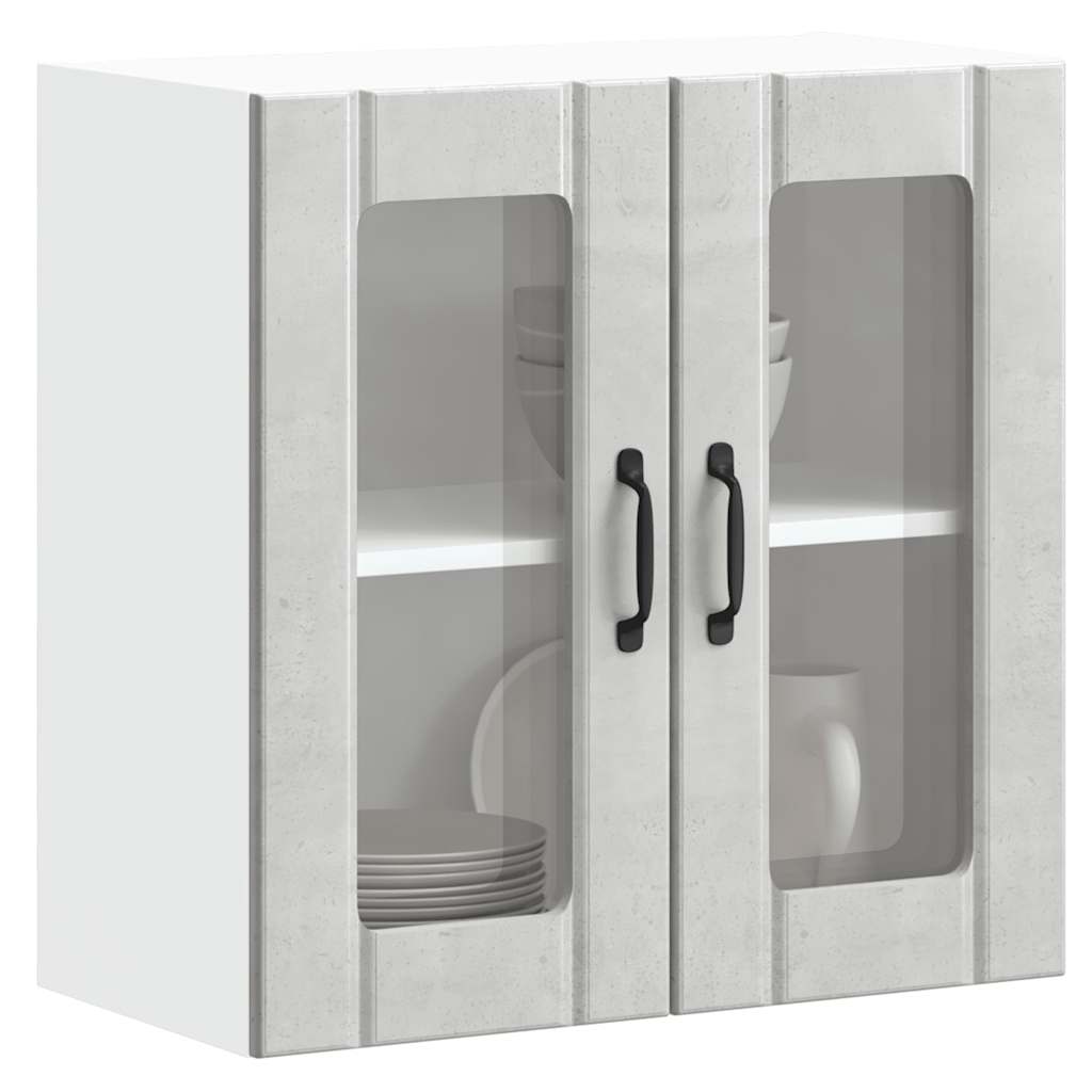 Kitchen Wall Cabinet With Doors, Lucca, Concrete Gray