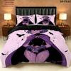 Raven Teen Titans Pattern Bedding uilt Set uilt Cover Pillowcase Home Decoration Birthday Gift (1 * duvet cover + 2 * pillowcase without core)
