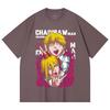 230 Gsm 100% Cotton Chainsaw Man V39 Denji Power Print Unisex Heavy Cotton T Shirt