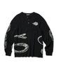 ETCE Bone Snake Henley Neck Waffle Knit (Black)
