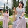 Large Size Women's French Sweet Short-sleeved Chiffon Shirt 2026 Summer Fashion Foreign Style Waist Top 254723