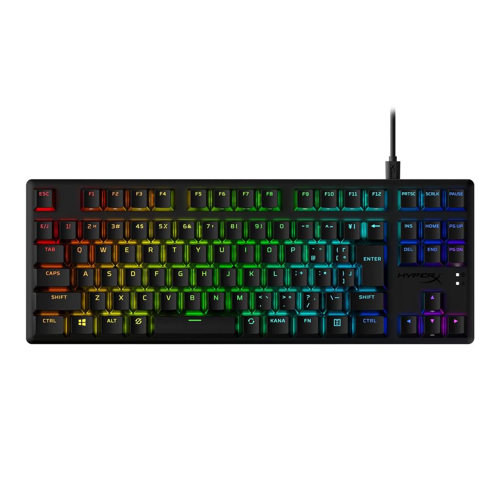 HyperX Alloy Origins Core RGB PBT Mechanical Gaming Keyboard HyperX Red for Black (Japanese Layout), Tenkeyless, Switches, Gamers, 2-Year