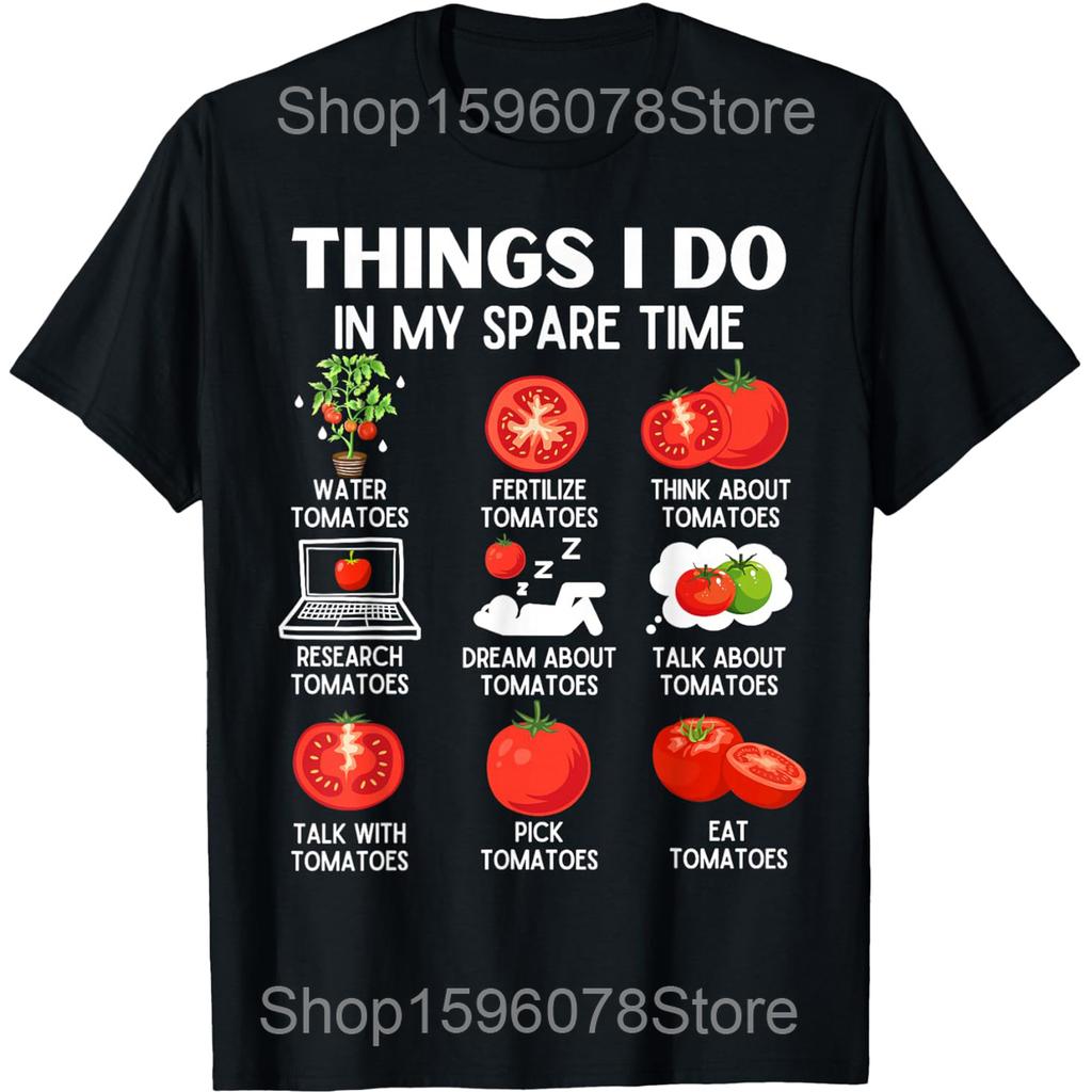 Lustige Tomaten-Überraschung Ein Glas geschnittene Tomaten T-Shirts Herren Baumwolle Humor Streetwear T-Shirt Kurzarm Unisex Lockere Kleidung