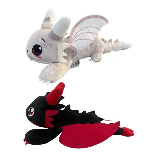 Liten flygende dragedukke Tannløs drageleke med sugekopp Bevegelige vinger kosedyrdukke for bilinnredning