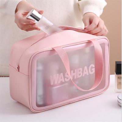 Tragbarer Reise-Kulturbeutel, wasserdicht, Make-up-Aufbewahrungstasche, transparente Kosmetiktasche, Badzubehör, Kulturbeutel